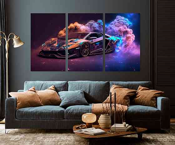 Модульна картина у вітальню/ спальню  Машина     ART-120_3A Київ