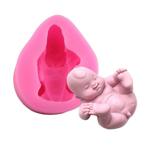 Молд силіконовий Немовля 55 на 63 мм рожевий Київ - фото 1