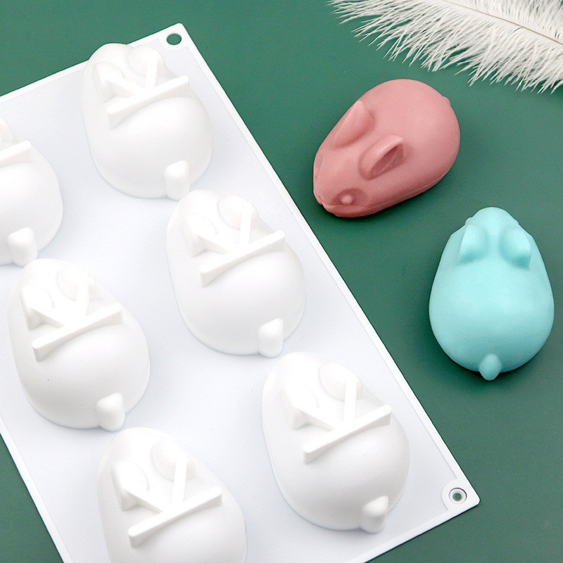 Молд силиконовый Кролики 285 мм на 170 мм белый Киев - изображение 8