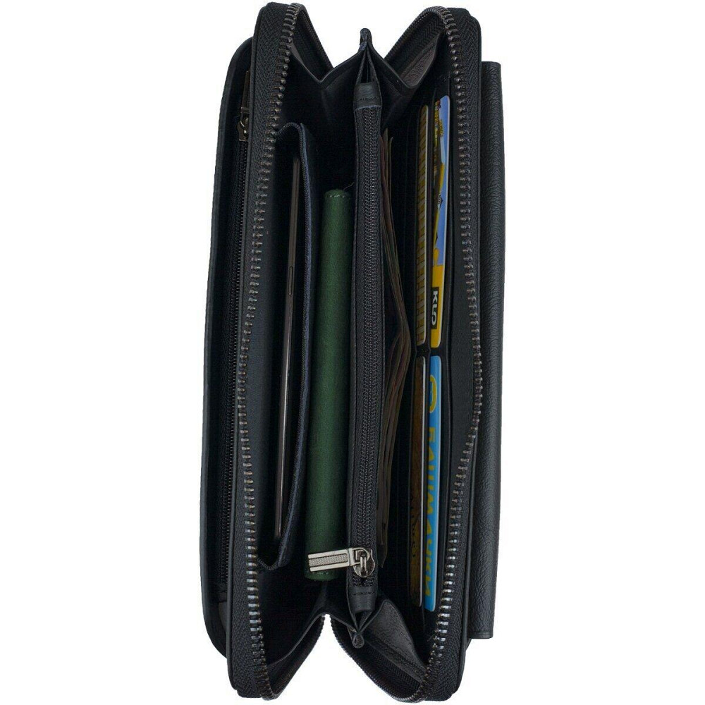 Чоловік клатч-барсетка з ремінцем на руку Vintage 14654 Чорний Київ - фото 10