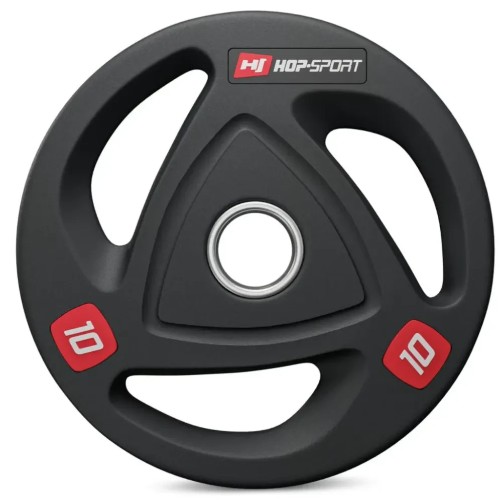 Диск олімпійський з хватом 10 кг 51мм Hop-Sport Київ - фото 2