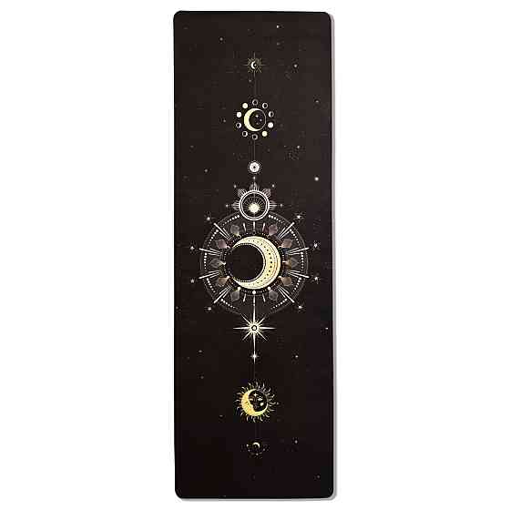 Килимок для йоги EasyFit BlackMoon (замша-каучук) чорний Коломия