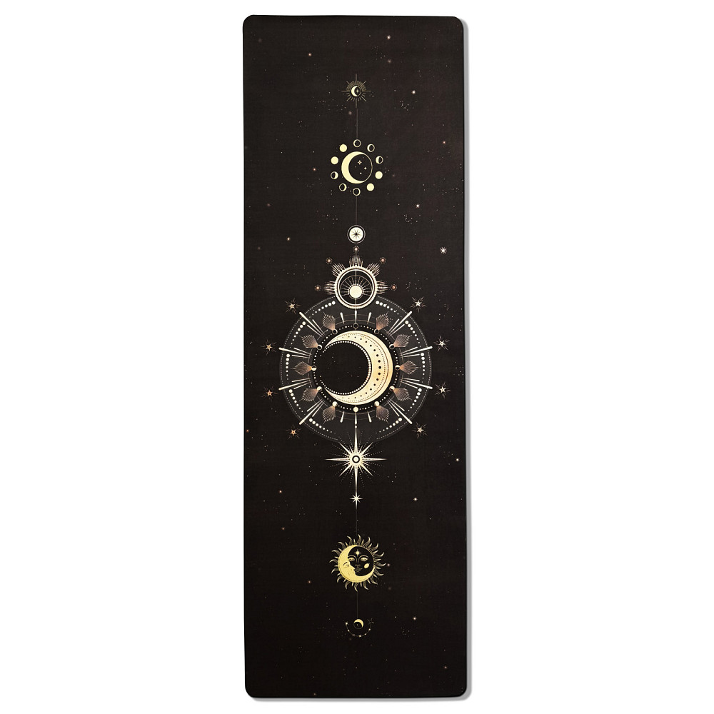 Килимок для йоги EasyFit BlackMoon (замша-каучук) чорний Коломия - фото 1