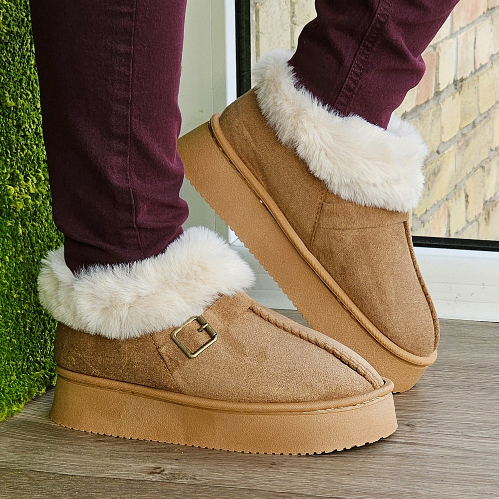 Зимові жіночі Уги Руді Чобітки з Хутром Теплі Коричневі (розміри: 36,37,38,39,40,41) Дніпро - фото 2