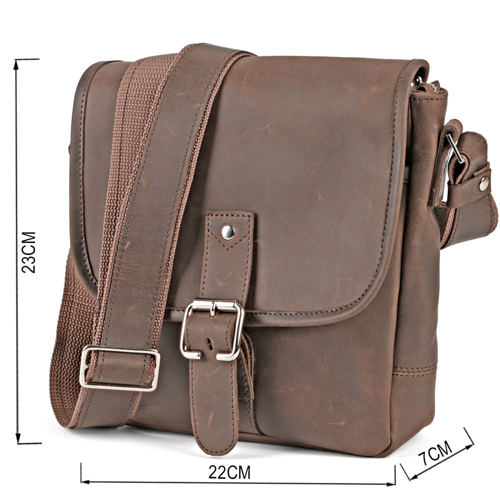 Сумка SHVIGEL 00890 з вінтажній шкіри Коричнева Київ - фото 2