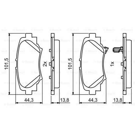 Гальмівні колодки Bosch дискові задні MAZDA 3/Axela/CX-3'R 0986494803 Харків