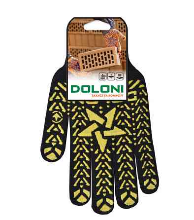 Перчатки защитные трикотажные с ПВХ рисунком Doloni Звезда 562 р.10 Ровно