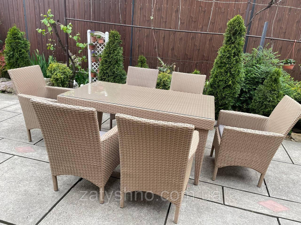 Ротанговая мебель  с 6 креслами и большим столом Киев - изображение 6
