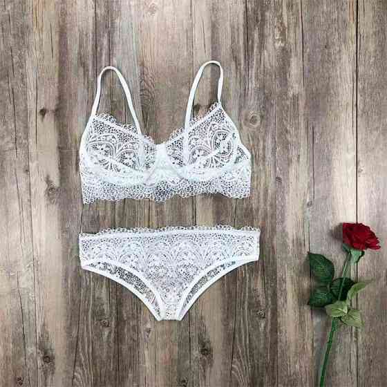 Гарний мереживний комплект білий — XS-S — Еротична білизна Вінниця