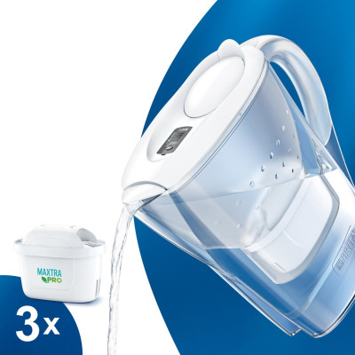 Фильтр-кувшин Brita Marella Memo MXPro 2.4л (1.4л води) з фільтр-картриджем 3шт, білий (1052791) Винница - изображение 3