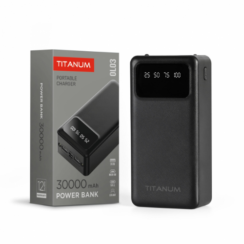 Павербанк 30000mAh Titanum TPB-OL03 Black чорний Житомир