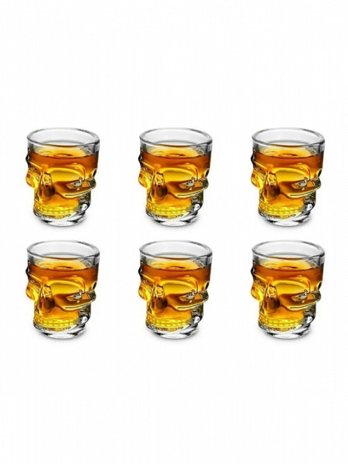 Набор рюмок Череп 6 шт по 50мл Винница - изображение 1