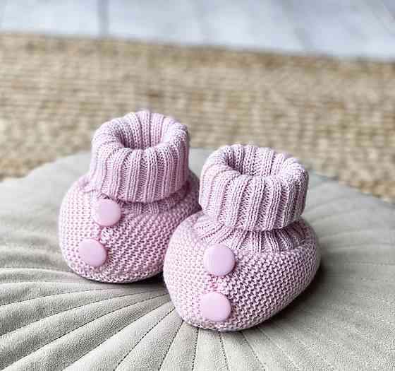 В'язані пінетки для малюків "Little step" 6 - 12 міс. Kid's Fantasy Рожевий Кривий Ріг
