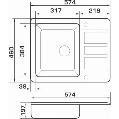 Мийка кухонна GRANADO ALANIS marron (gr2706) Вінниця - фото 7