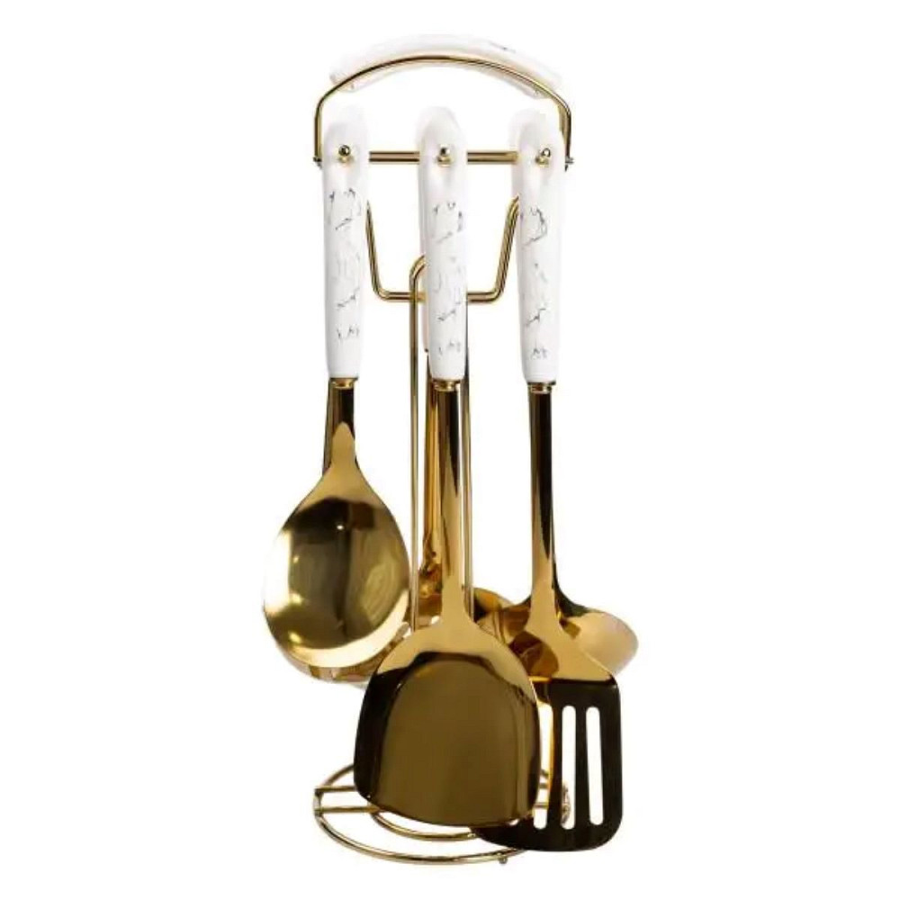 Yiwu Набір кухонного приладдя 7 предметів на підставці столові прилади з нержавіючої сталі Золо Коломыя - изображение 4