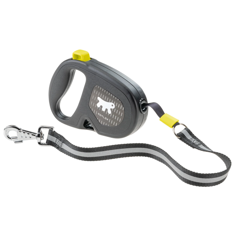 Поводок - рулетка для собак Ferplast Flippy One Reflex Cord (Ферпласт Флиппи Ван) 17.6 х 3.6 х 12.1 см - 5м/до 50 кг - L, Желтый Запорожье - изображение 1