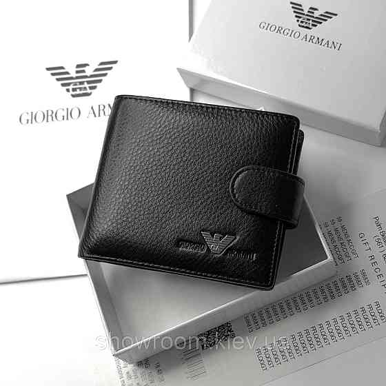 Мужской кожаный зажим на застежке Armani (6603) Киев