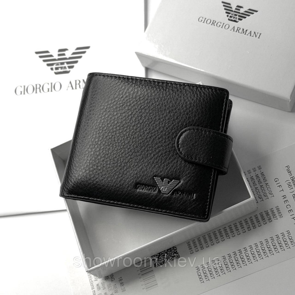 Мужской кожаный зажим на застежке Armani (6603) Киев - изображение 2