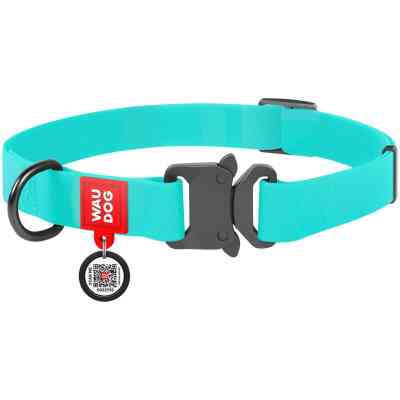Нашийник для тварин WAUDOG Waterproof металічна пряжка-фастекс Ш 20 мм Д 28-40 см ментол (2787) Вінниця