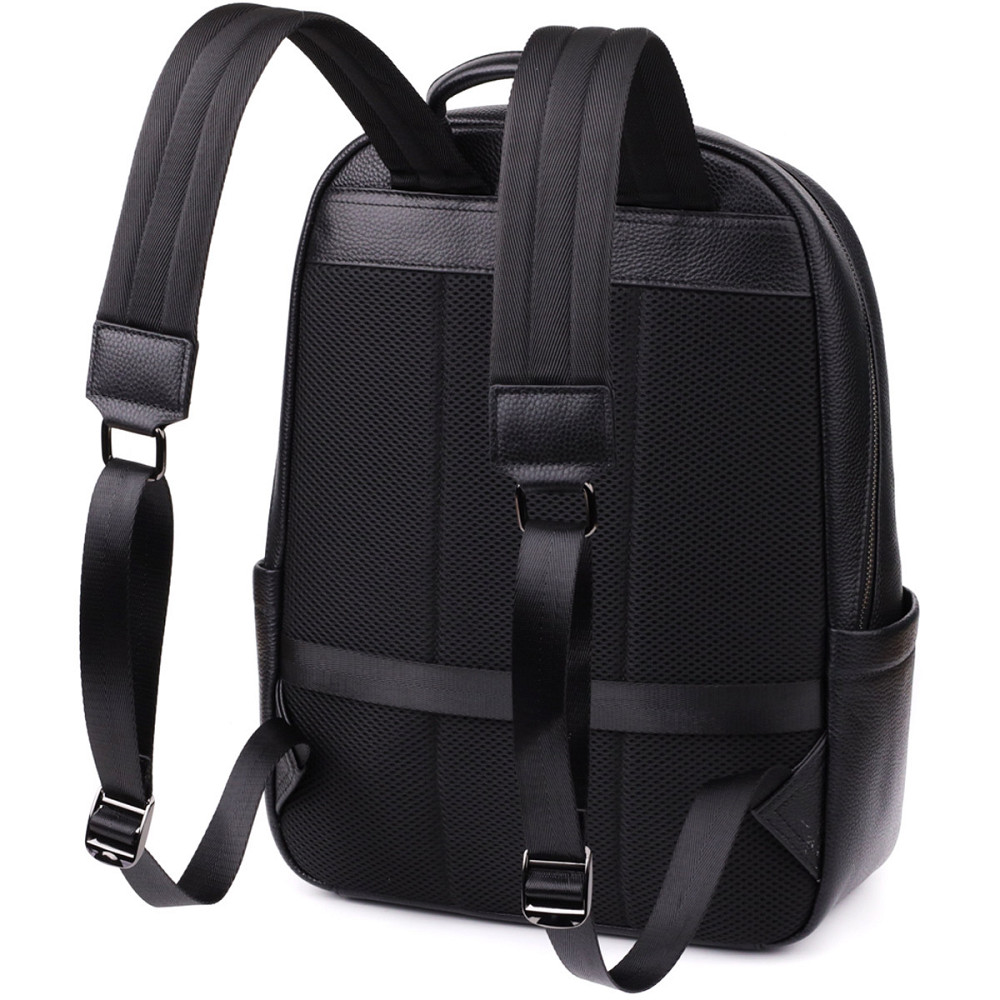 Місткий рюкзак для чоловіків з натуральної шкіри Vintage 23045 Чорний Київ - фото 2