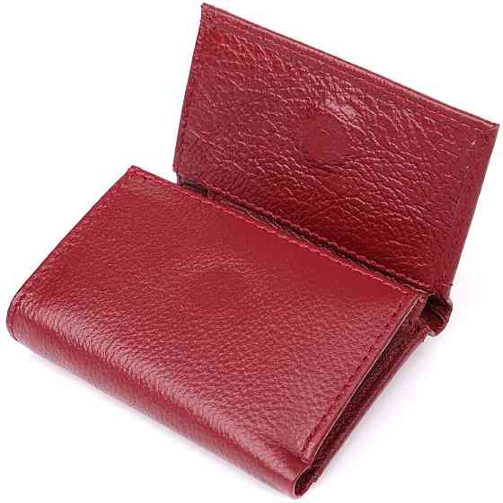 Мініатюрний жіночий гаманець із натуральної шкіри ST Leather 23082 Бордовий Київ