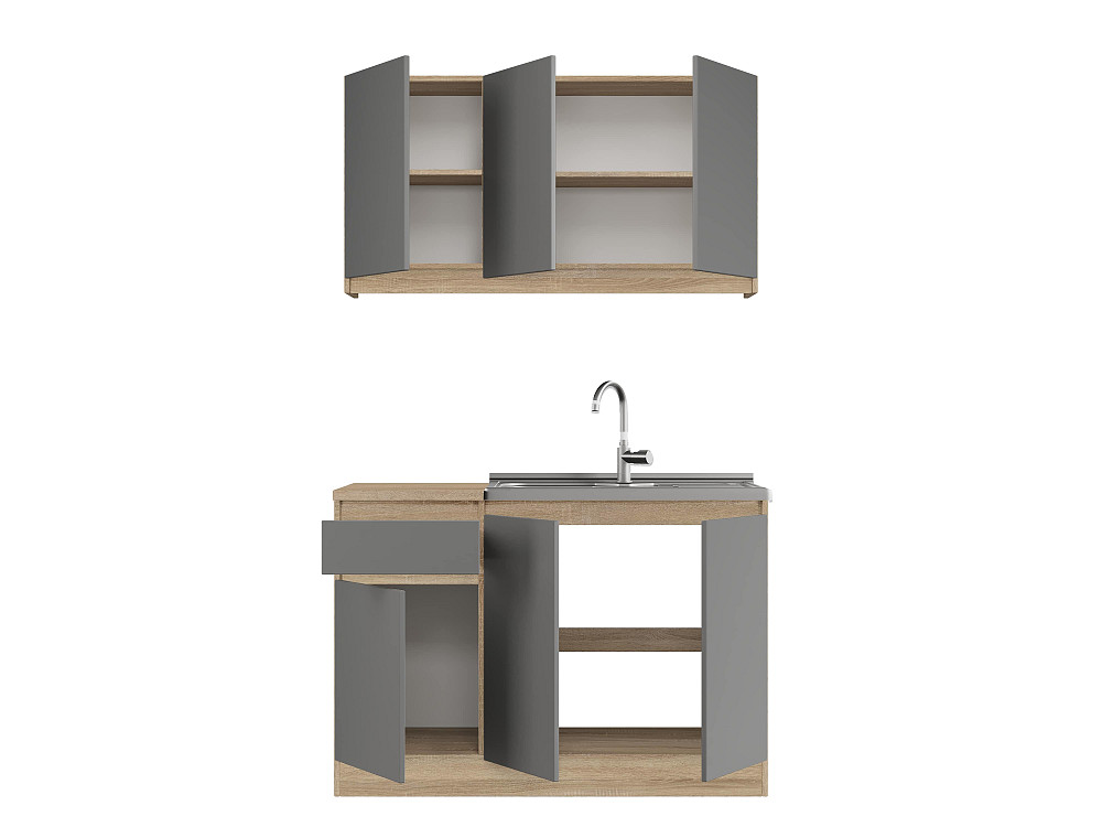 Кухня модульна Эверест Оптима набор №5 Графит 1,2 м (без столешницы) (DTM-5710) Львов - изображение 3