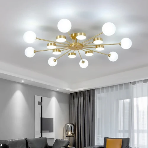 Светодиодная люстра Яркая 8920 (Золотистая) на 16 плафонов Винница - изображение 2