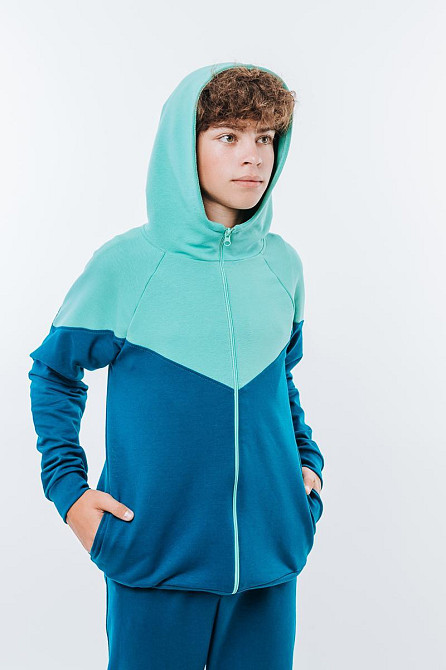 Костюм спортивный для мальчиков, морская волна рост 140  топ Юрма одяг Киев - изображение 2