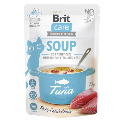 Влажный корм для кошек Brit Care Soup with Tuna с тунцем 75 г (8595602569205) Винница - изображение 1