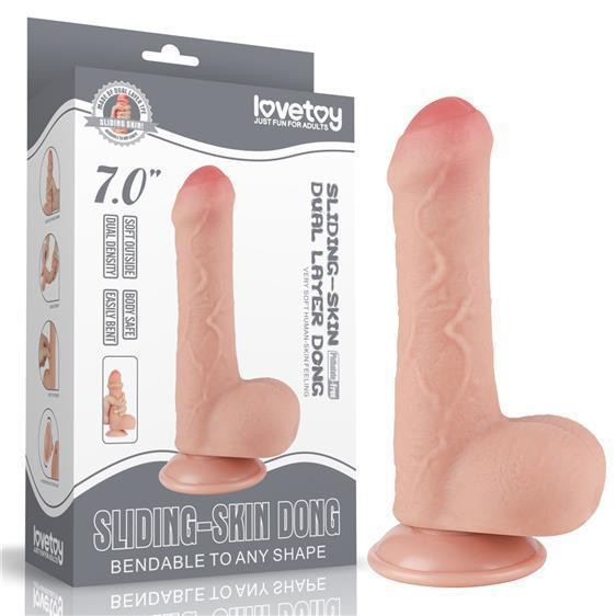 Фаллоимитатор - Sliding-Skin Dual Layer Dong 7