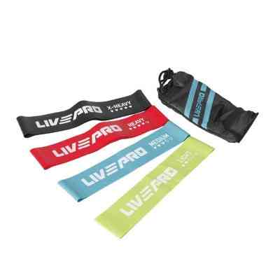 Эспандер LivePro Resistance Loops Bands LP8412 Набір фітнес гумок 4шт (6951376101355) Винница