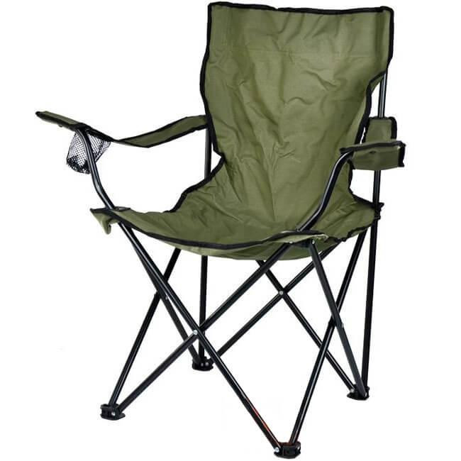 Туристическое Кресло до 120 кг с подстаканником и чехлом Mil-Tec от Sturm (14445001) Olive Нововолынск - изображение 1