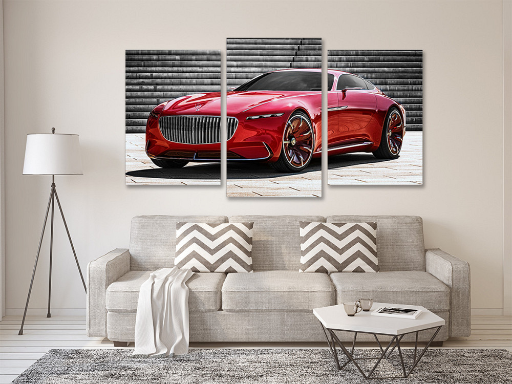 Модульная картина в гостиную / спальню  Червоний Мерседес Art-648_3 Киев - изображение 2