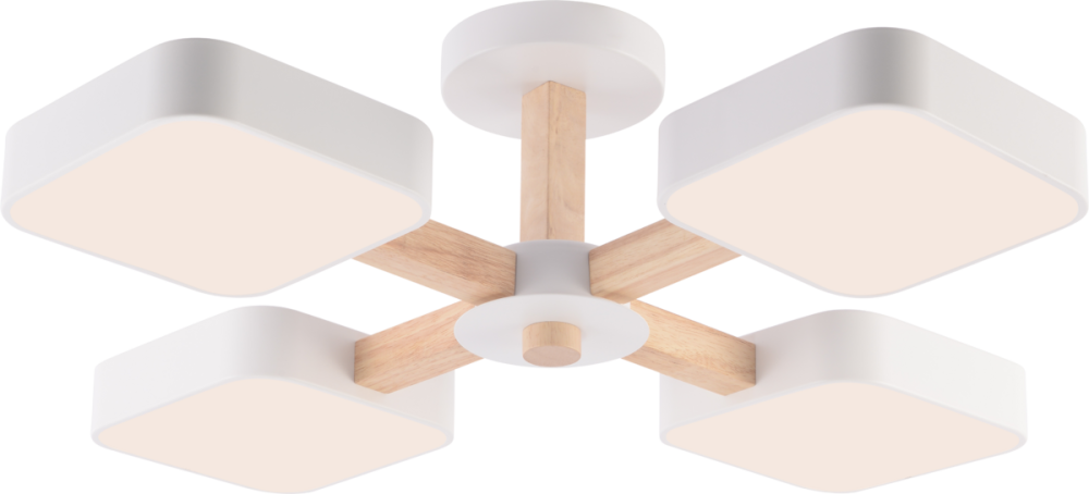 Люстра VALESO XI3354-4 білий+дерево Коломия - фото 3