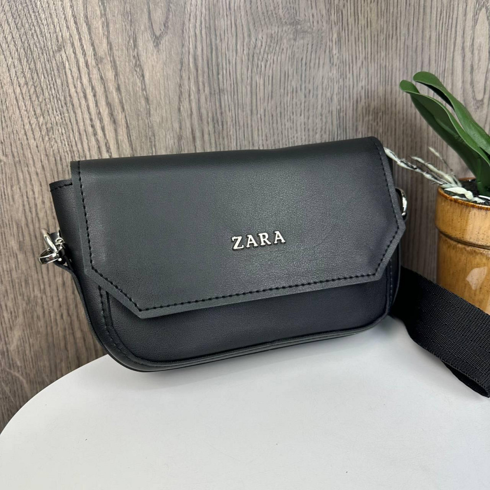 Жіноча міні сумочка клатч на плече стиль Zara чорна ( 29226 ) Харків - фото 1