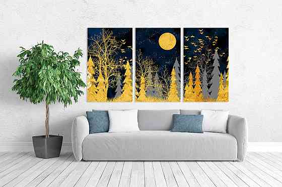 Модульна картина у вітальню/ спальню  Ліс    ART-125_3A 70х130 см Київ