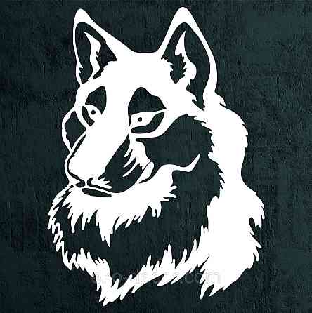 Декоративное настенное Панно «Волк», Декор на стену 90*65 см, Белый Киев