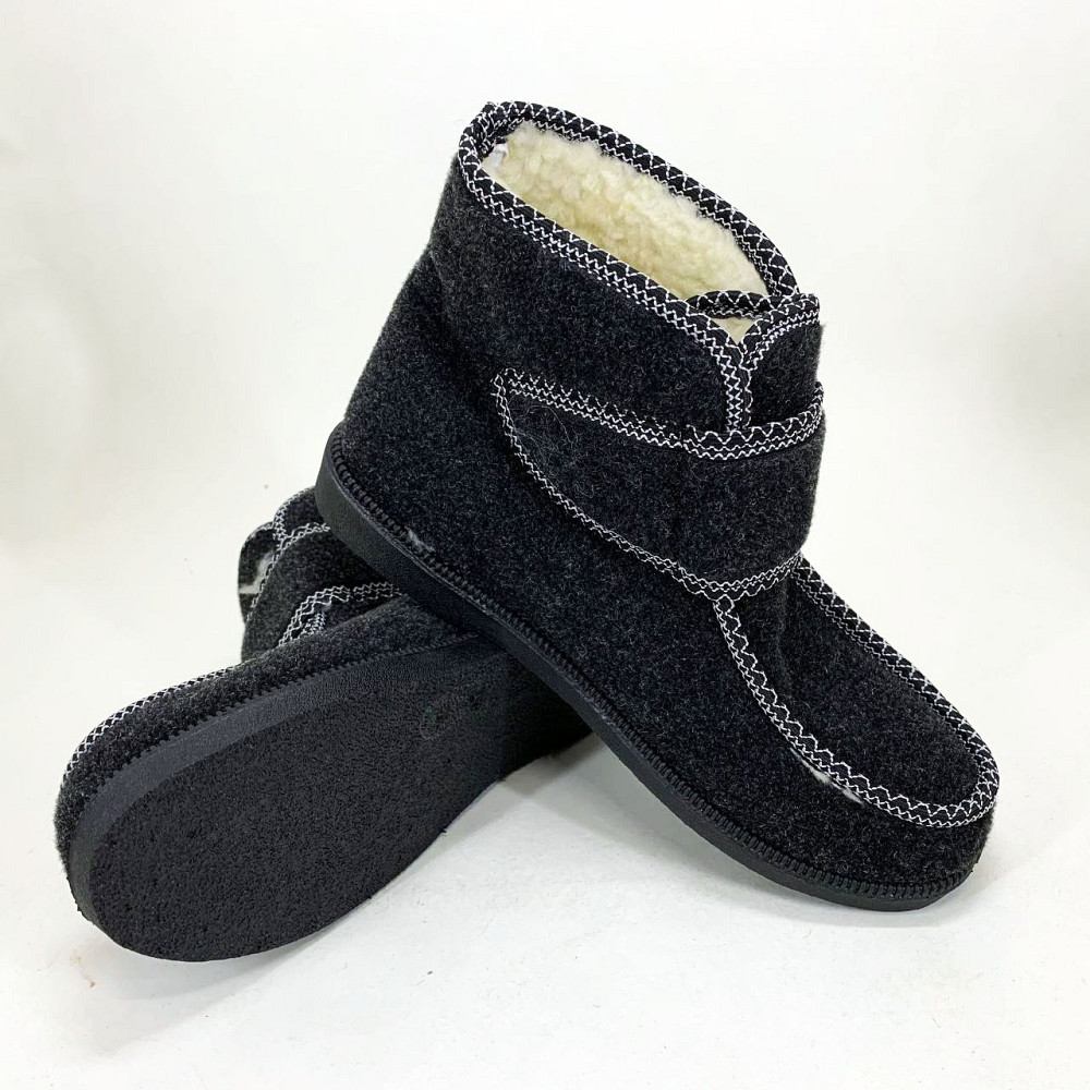 Дутики жіночі болонові 40р, Калоші жіночі водонепроникні, Бурки жіночі хутряні Бабуші домашні EW-85 Львів - фото 11