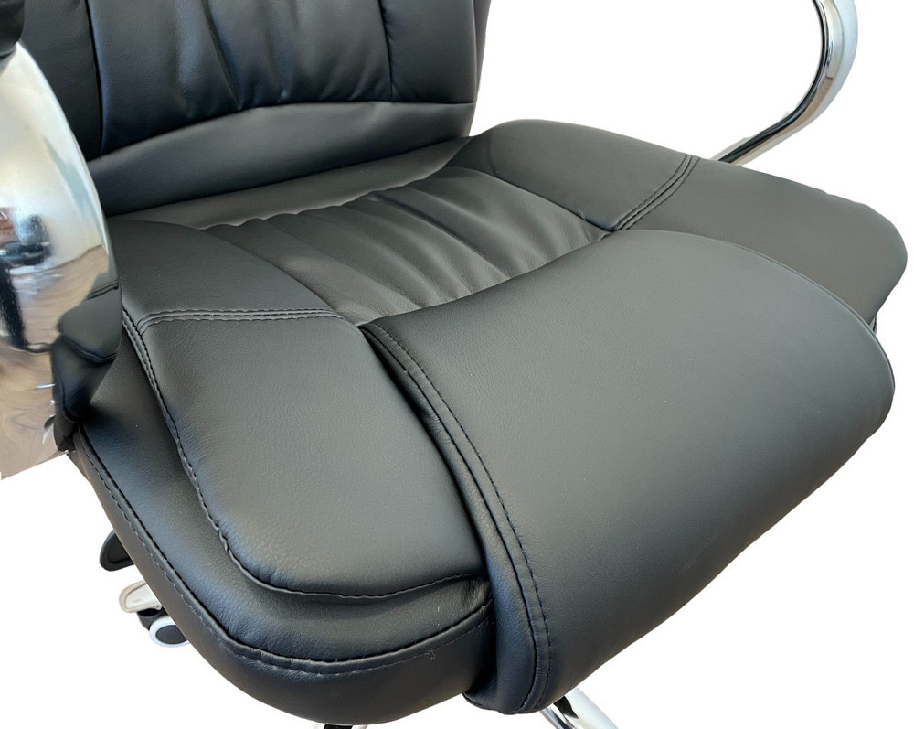 Офисное кресло руководителя Tehforward Kali Lux хром Anyfix Черный Киев - изображение 3