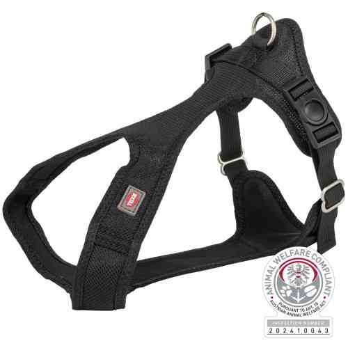 Шлей Trixie для собак Soft мягкая нейлон черная размер XXS-XS 28-40 см/15 мм Киев