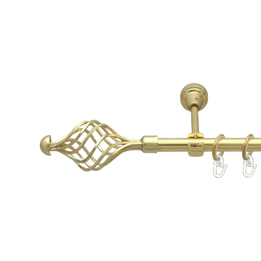 Карниз Orvit Арезо металевий однорядний відкритий Золото 16 мм 300 см (00-00014030) Львов - изображение 1