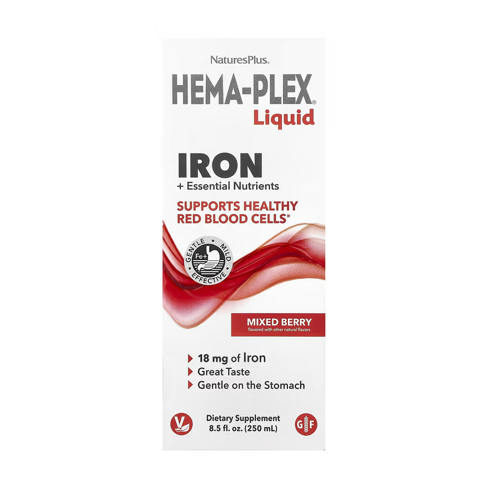 Залізо Nature's Plus Hema-Plex Liquid Iron 250 мл (рідина) Луцьк - фото 1