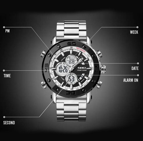 Годинники наручні SKMEI 1636SIWT, SILVER-SILVER, 10246 Дніпро - фото 3