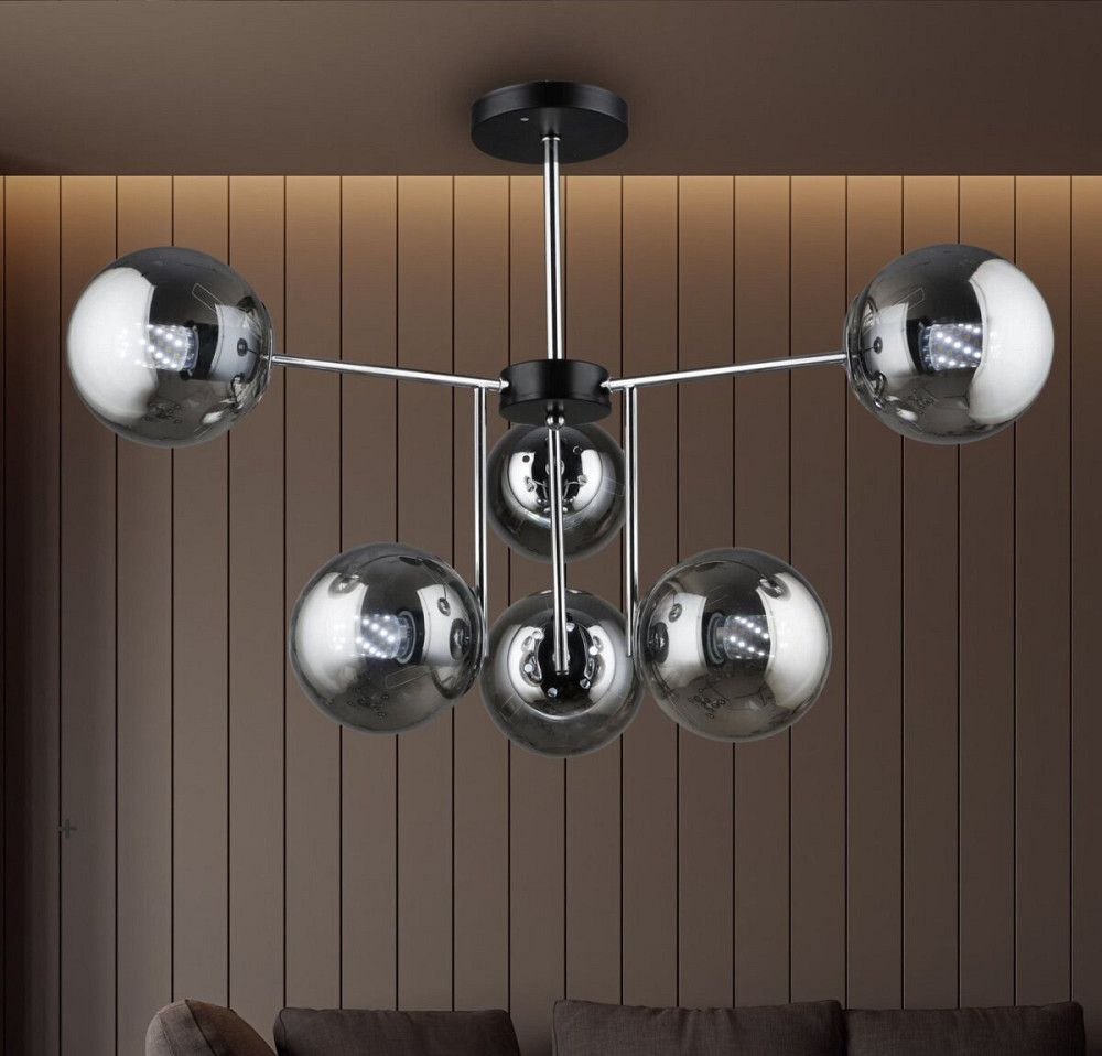 VALESO Люстра K2307/6 Чорний + Хром Київ - фото 4