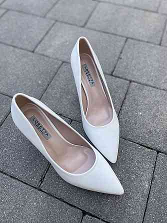 Loretta Туфлі жіночі LORETTA білі екошкіра каблук 8 см розміри 37-40 (B10-2) Коломия