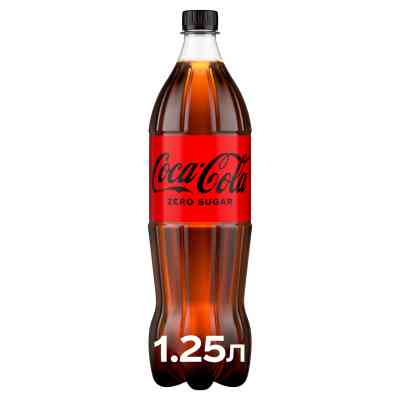 Напиток Coca-Cola Zero Безалкогольный сильногазированный Без сахара 1.25 л (5449000133724) Винница