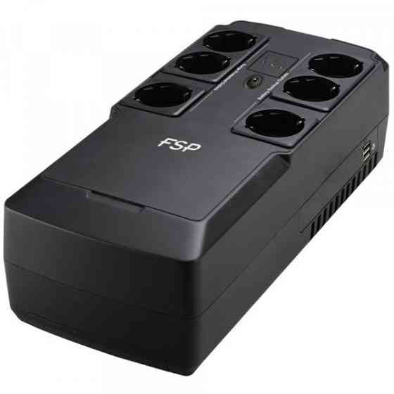 ДБЖ FSP NanoFit 600, 600ВА/360Вт, USB, LED, 6*SCHUKO AVR (PPF3602301) Київ