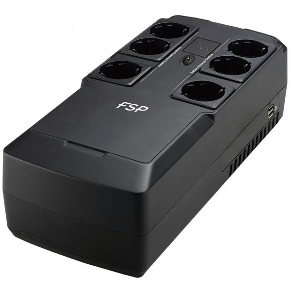 ДБЖ FSP NanoFit 600, 600ВА/360Вт, USB, LED, 6*SCHUKO AVR (PPF3602301) Киев - изображение 2