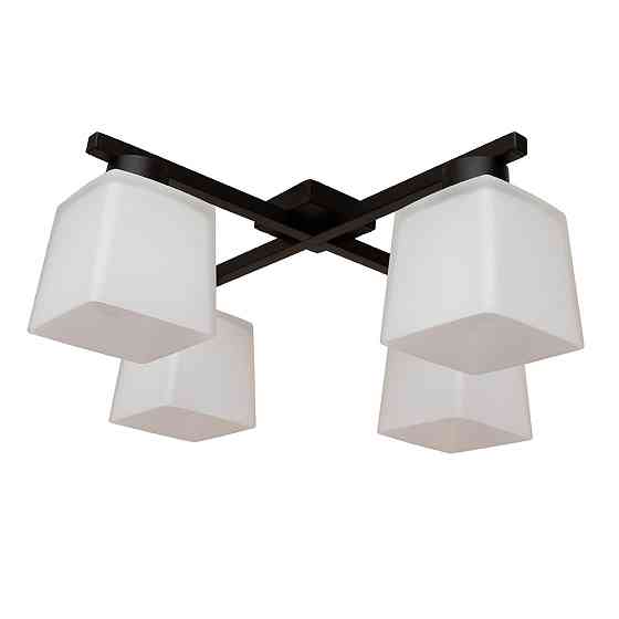 Люстра потолочная на четыре плафона MSK Electric Sakura под лампы Е27 черная NL 16510-4 BK Одесса