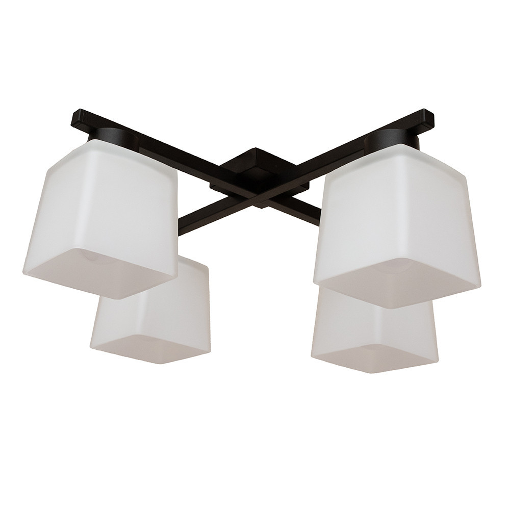 Люстра потолочная на четыре плафона MSK Electric Sakura под лампы Е27 черная NL 16510-4 BK Одесса - изображение 4